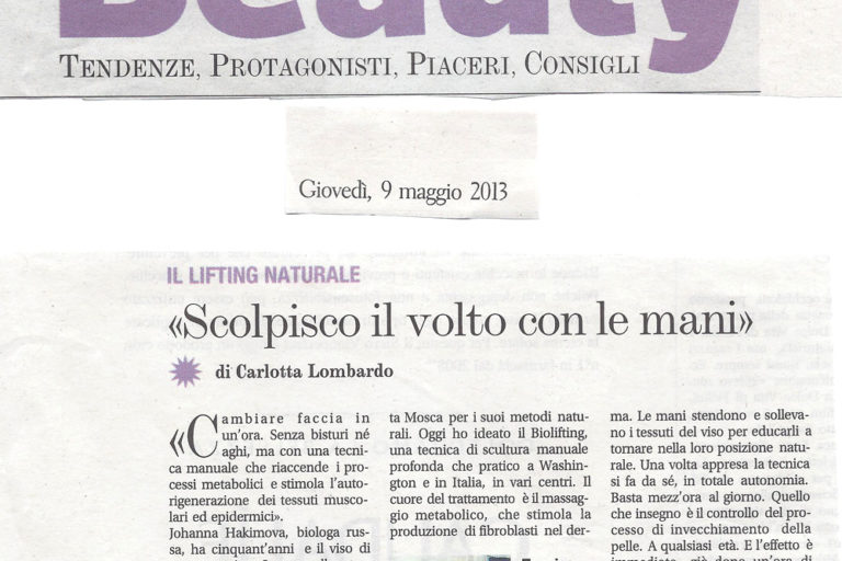 Corriere della Sera, rubrica Beauty